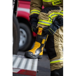 Buty strażackie gumowe FHR 004<BR /> z wkładką antyprzecięciową